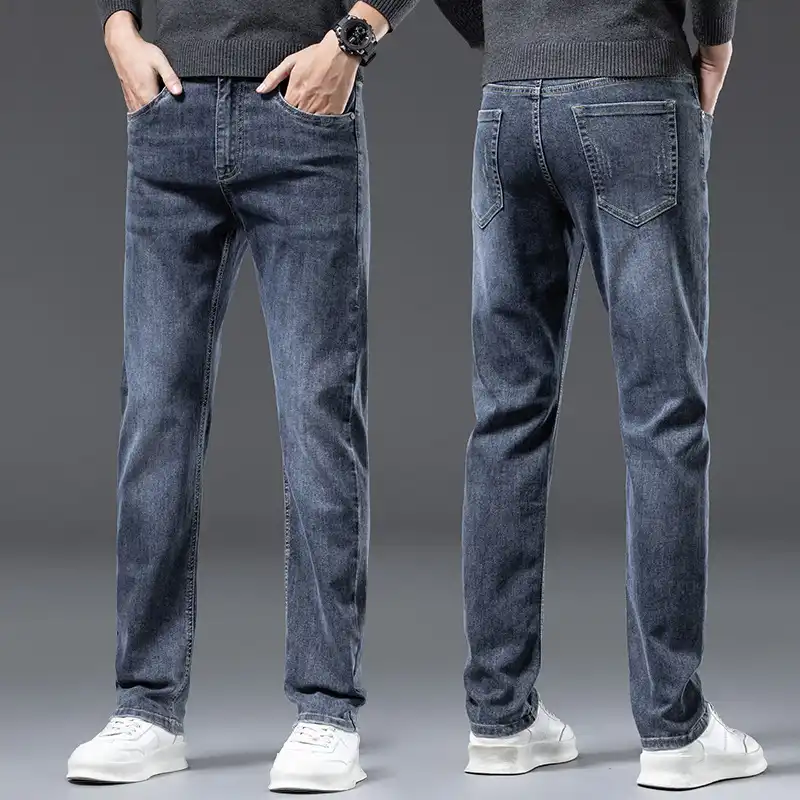 Custom logo denim work pants 